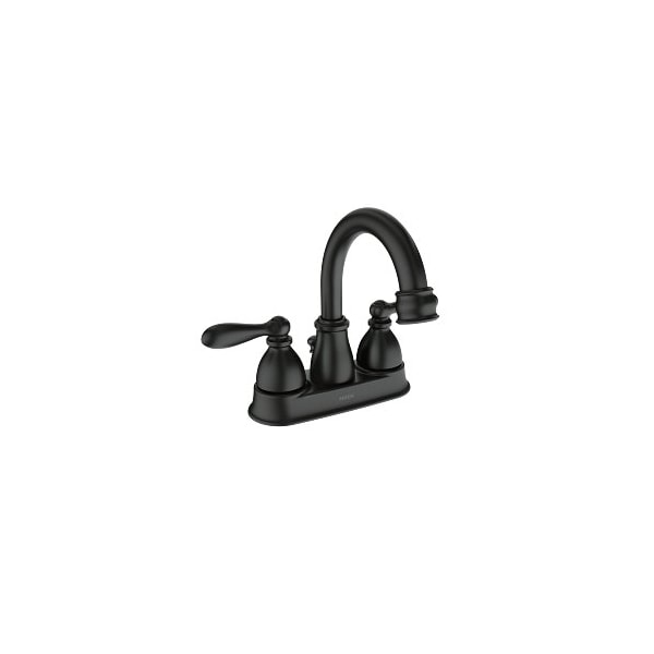 Caldwell Two-Handle High Arc Bathroom Faucet in Matte Black